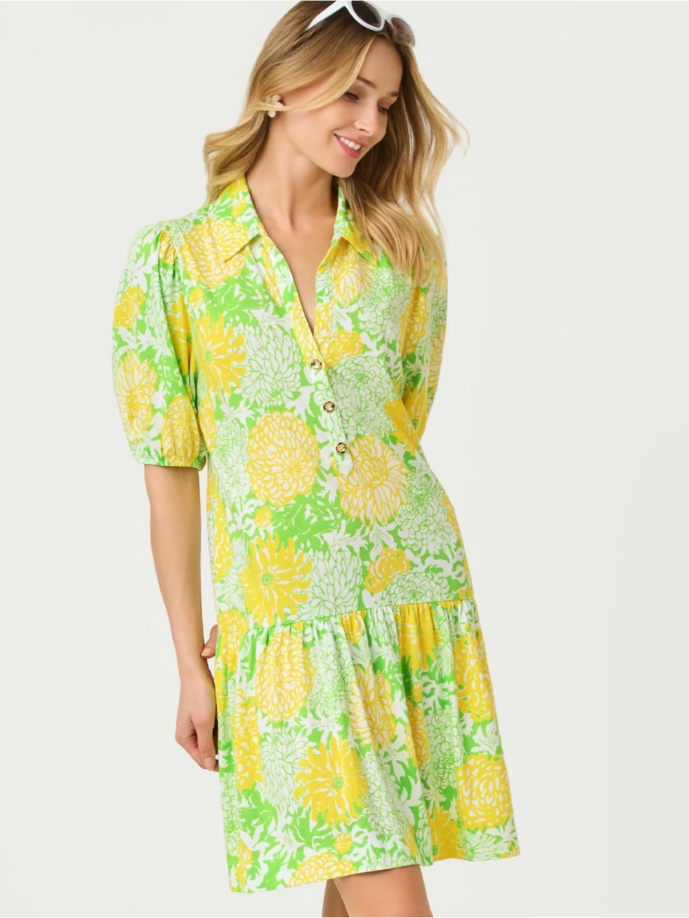 Lilly Pulitzer Bingley Dress Lg Putting Green Lilly of the Valley Vault Release